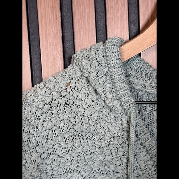 Young Fabulous & Broke Sweater M / L Womens Green Hoodie Textured Pullover - Picture 6 of 8
